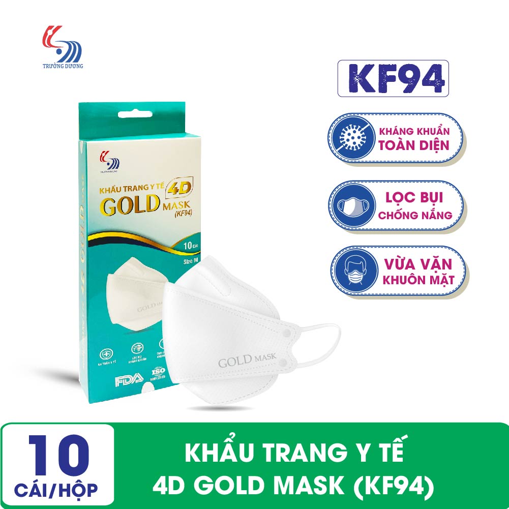 Khẩu trang y tế 4D Gold Mask (KF94) - Hộp 10 cái