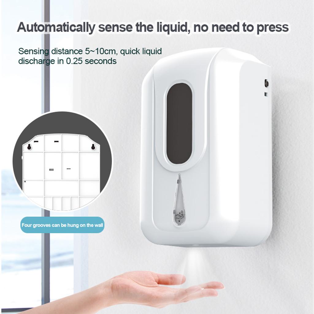 Automatic Soap Dispenser - Touchless Liquid Infrared Soap Pump, Wall-Mounted for Airport, Kitchen, Hotel, Restaurant Ultra-Large Capacity