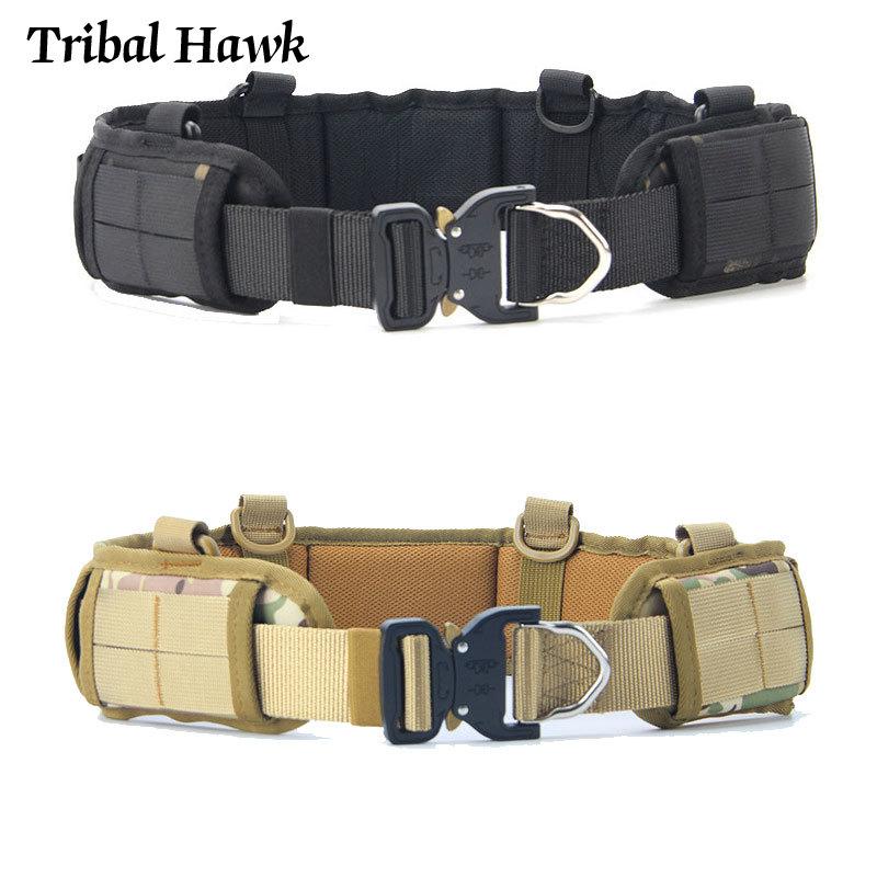Chiến Thuật Molle Đai Quân Sự Quân Đội Airsoft Trận Thắt Lưng Nam Ngoài Trời Chiến Đấu Săn Bắn Bóng Sơn CS Mềm Độn Máy Bay Tiêm Kích Eo Nơ