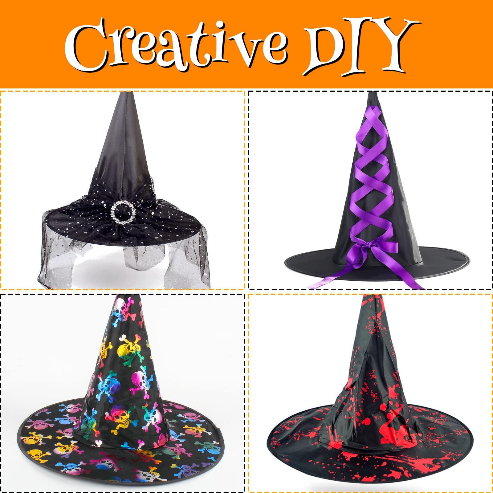 6 Chiếc Nón Phù Thủy Lễ Hội Halloween 33*27Cm Mũ Đen Trang Phục Cosplay Trang Trí Đảng Đạo Cụ Váy Lạ Mắt Lễ Hội quà Tặng Halloween Cho Người Lớn Trẻ Em