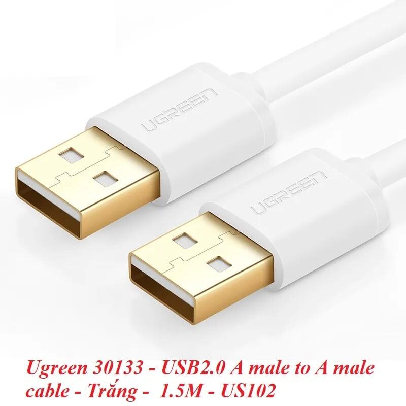 Ugreen UG30133US102TK 1.5M màu Trắng Cáp 2 đầu USB 2.0 vỏ nhựa PVC - HÀNG CHÍNH HÃNG
