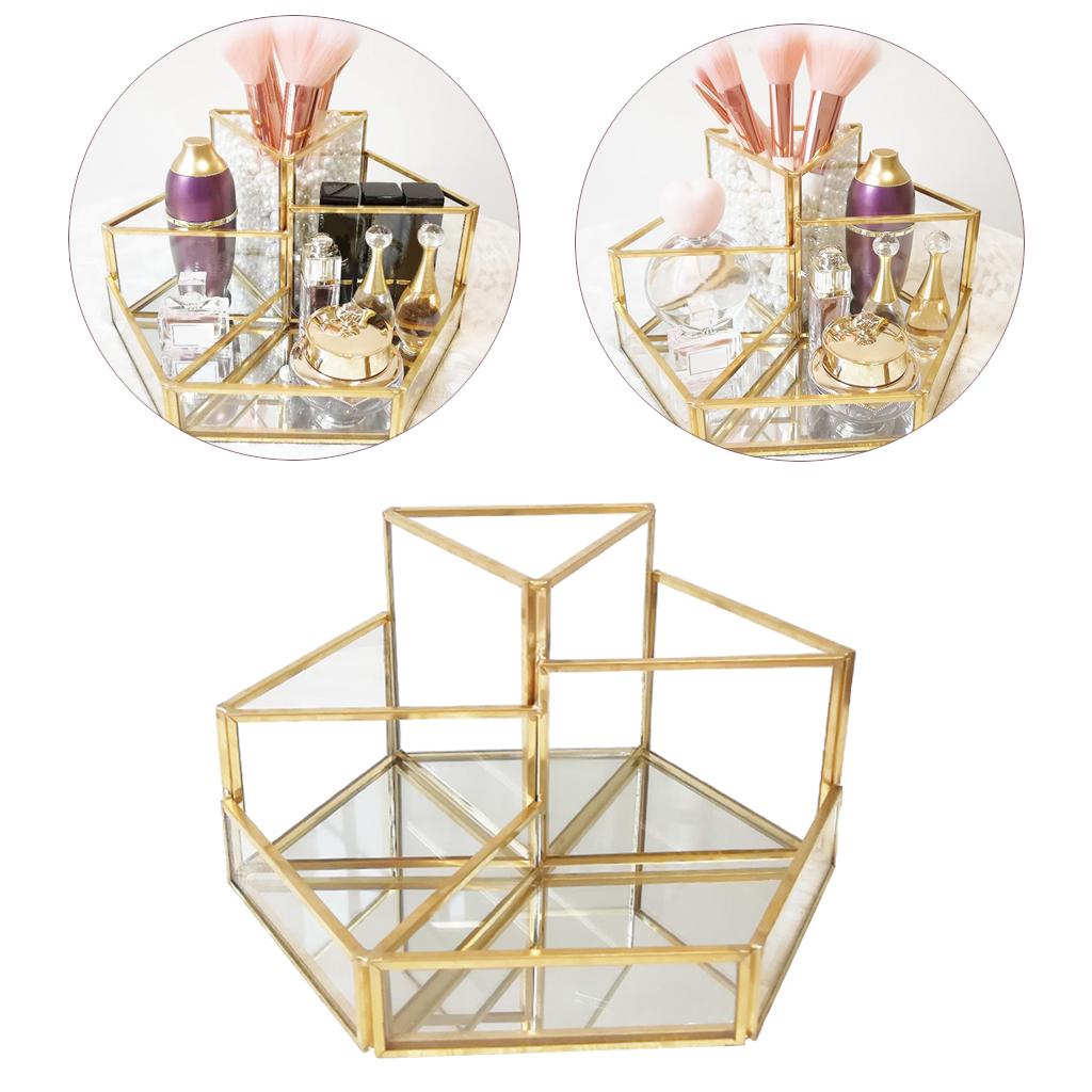 Makeup Organizer 5 Compartments Clear Makeup Brush Eyebow Lipsticks Storage Multifunction Cosmetic Storage Display Case