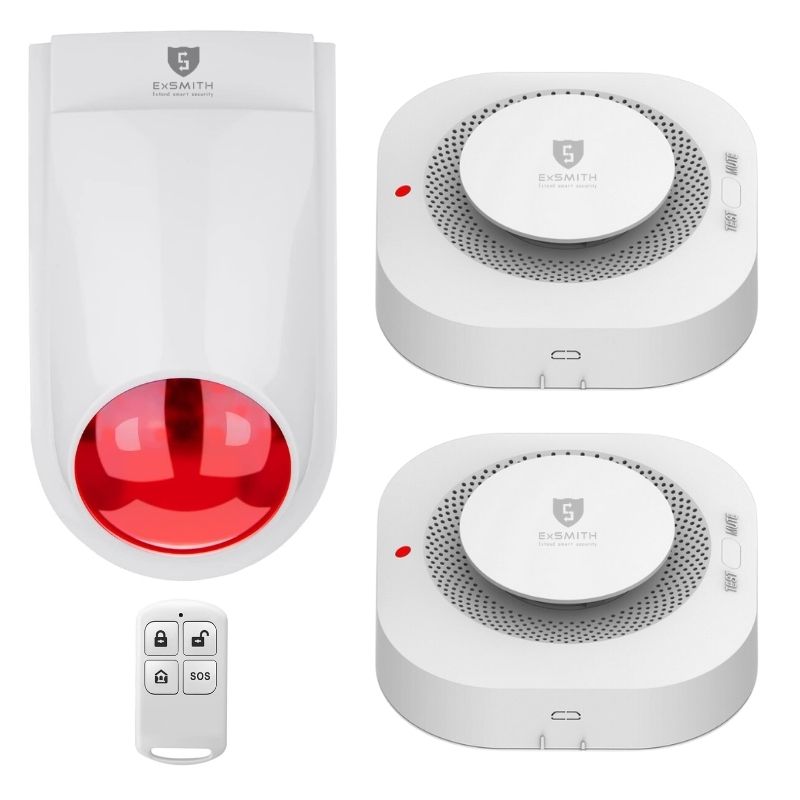 Bộ Chuông Báo Cháy Không Dây Exsmith ESKIT02