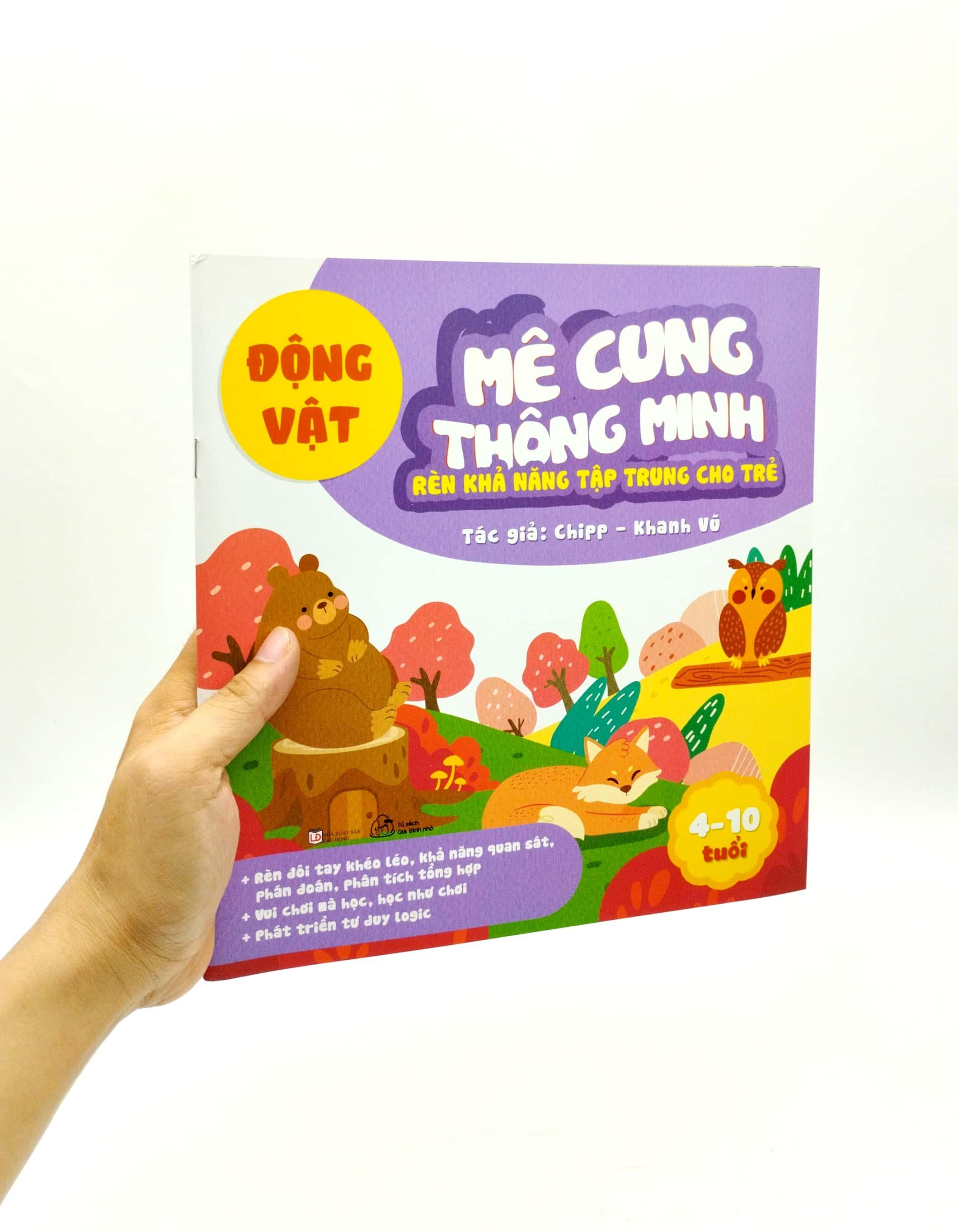 Mê Cung Thông Minh - Rèn Khả Năng Tập Trung Cho Trẻ - Động Vật (Từ 4-10 Tuổi)