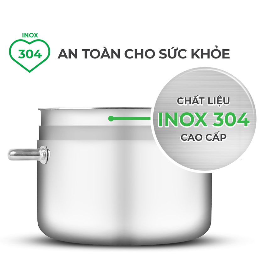 Bộ nồi inox liền khối Elmich Trimax Eco EL-8002 - Hàng chính hãng