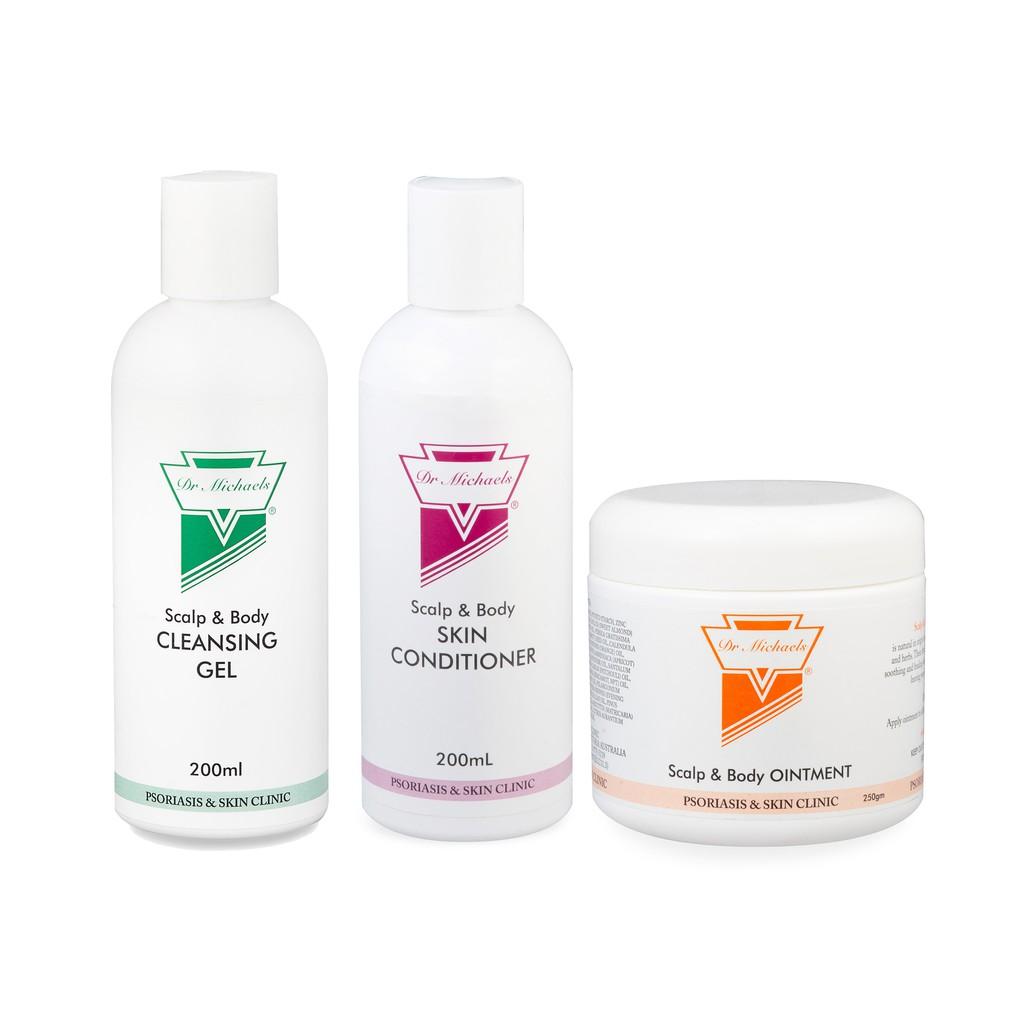 Bộ sản phẩm dành cho da Vẩy nến nhẹ Dr Michaels Soratinex lớn