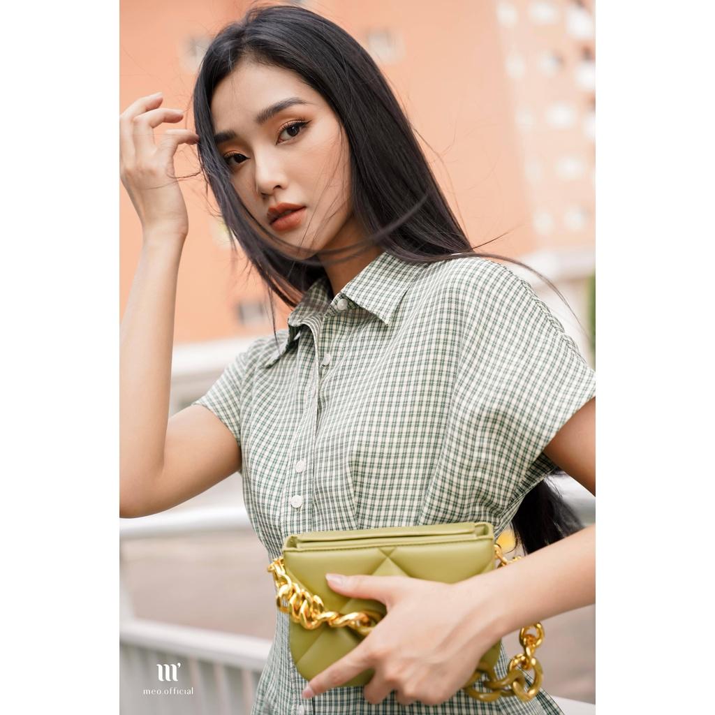 Váy liền nữ Méo shop phong cách công sở dáng dài Brake