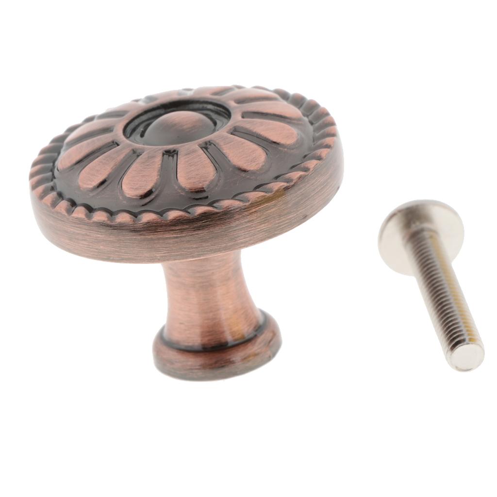 Zinc Alloy Round Knobs Pulls Handles with Screw for Cabinet