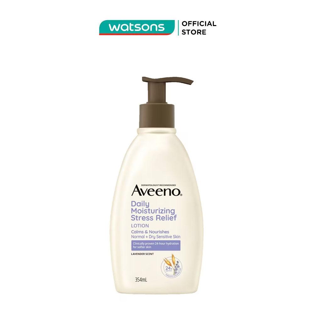 Sữa Dưỡng Thể Aveeno Daily Moisturizing Stress Relief Lotion Giữ Ẩm Hàng Ngày Hương Lavender 354ml