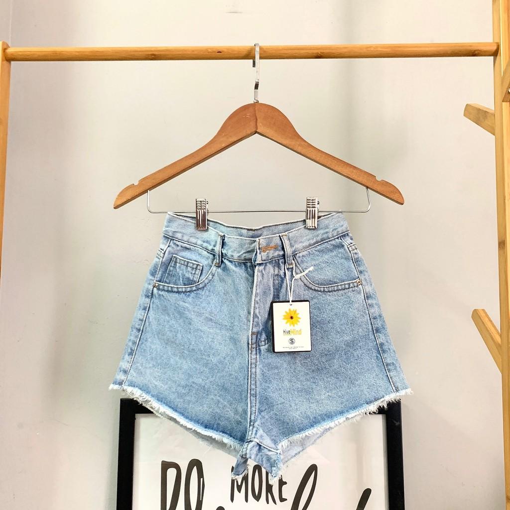 Quần short jean nữ lưng cao King168 , quần short nữ cao cấp YT09