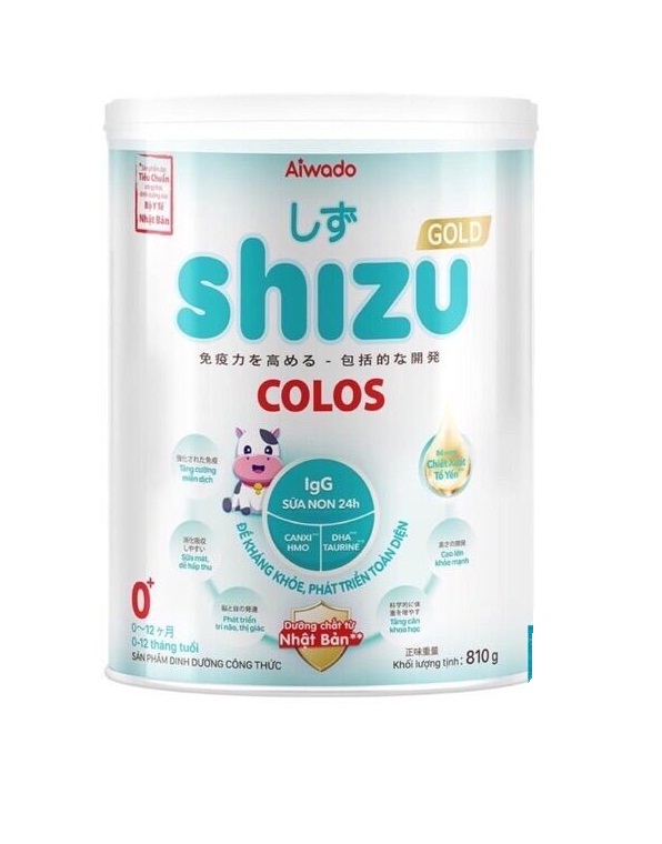 Bộ 3 lon Sữa công thức Aiwado shizu colos 0+ lon 810g - Đề kháng khoẻ, phát triển toàn diện