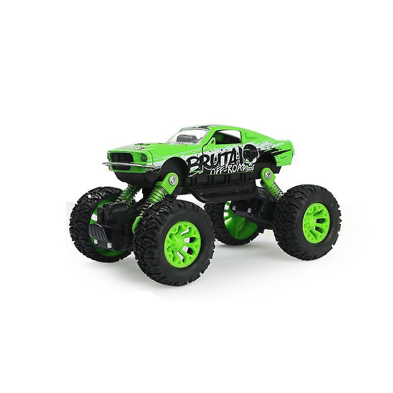Trẻ em #39; s hợp kim off-road xe, phim hoạt hình xe mô hình đồ chơi xe leo núi màu xanh lá cây