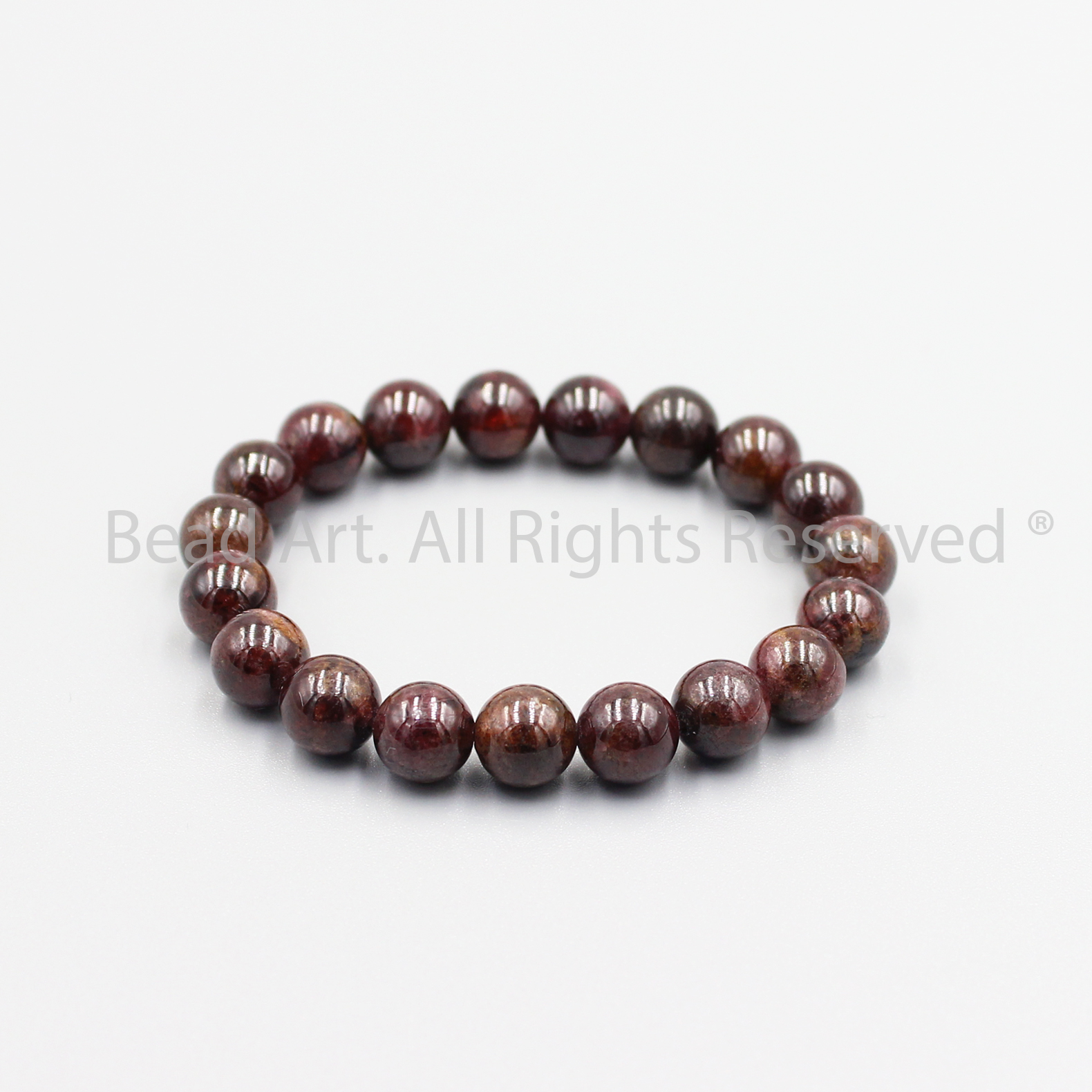 Vòng Tay 8MM Đá Garnet, Ngọc Hồng Lựu Tự Nhiên Loại B, Vòng Tay Phong Thuỷ, Chuỗi Hạt, Mệnh Hoả, Thổ - Bead Art