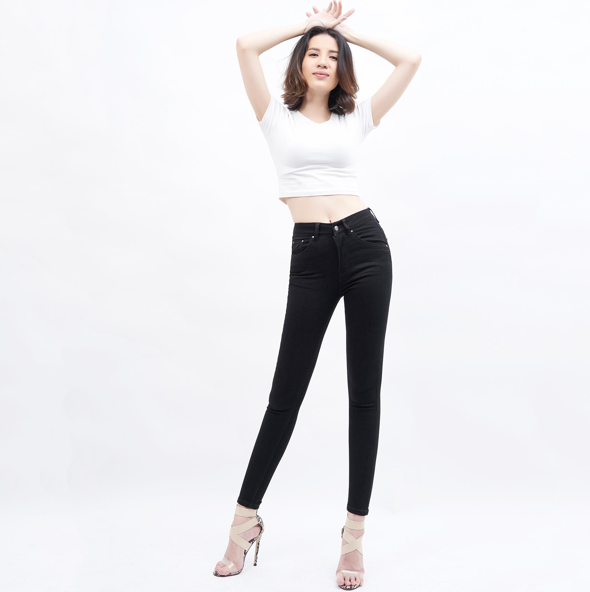 Quần Jean Nữ Pha Tơ Nhân Tạo Lưng Cao Dáng Skinny Aaa Jeans - UCSD Rayon Có Nhiều Màu Size 26 - 32