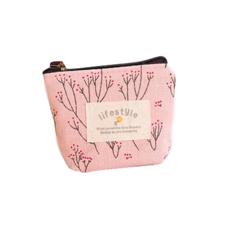 Ví Nữ Mini Vải Canvas Kích Thước 9x9cm Đựng Son - Bóp Mini Đựng Vé Xe, Chìa Khóa Tiện Lợi
