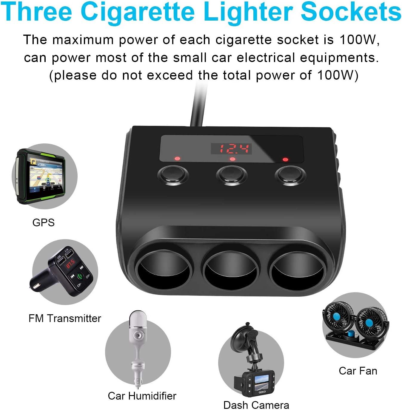 100W USB nhẹ hơn,Sạc nhanh nhẹ hơn Adapter,3 110W Splitter nhẹ hơn ổ cắm 4 cổng USB