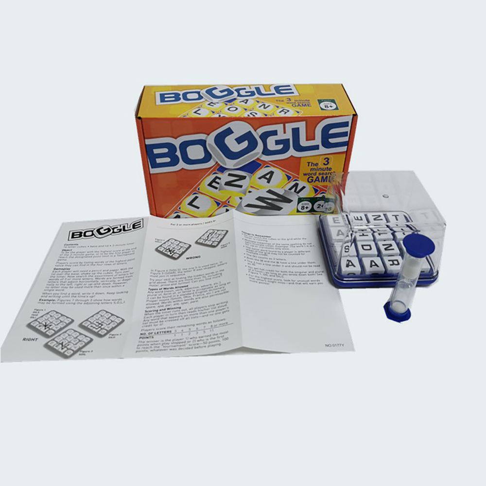 Set trò chơi xếp chữ Board Game Boggle 3 phút thú vị