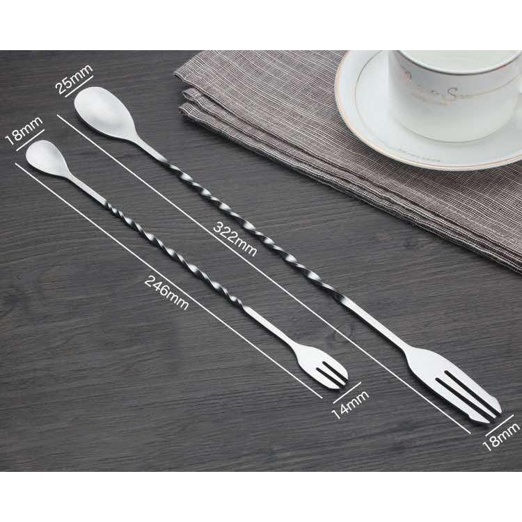 Muỗng/Thìa pha chế bar spoon 26cm hoặc 32cm