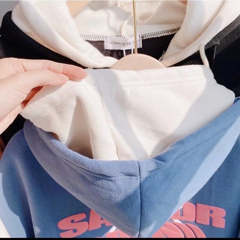 Áo khoác hoodie form rộng, Áo khoác chống nắng in hai mặt Gấu