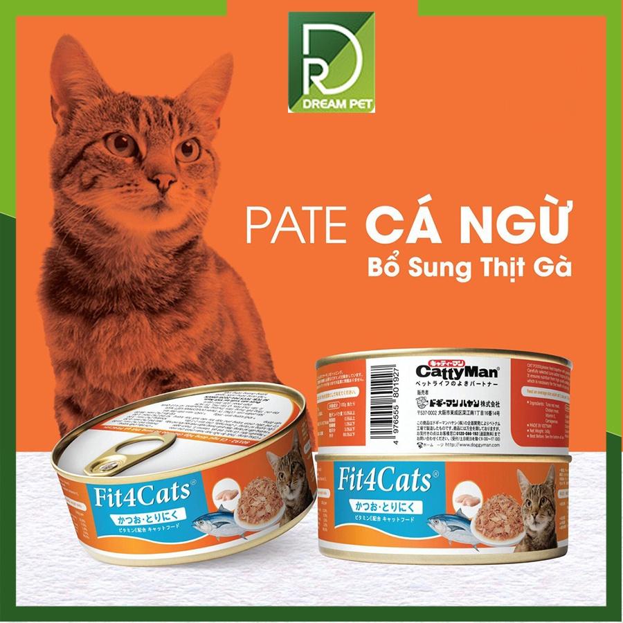 Pate Cho Mèo FIT4CAT Lon 160G 3 vị lựa chọn