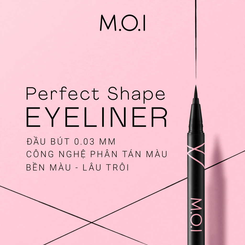 Bộ M.O.I Bút kẻ mắt nước M.O.I Perfect Shape Eyeliner + Chì kẻ mày Perfect Shape Eyebrow Pencil
