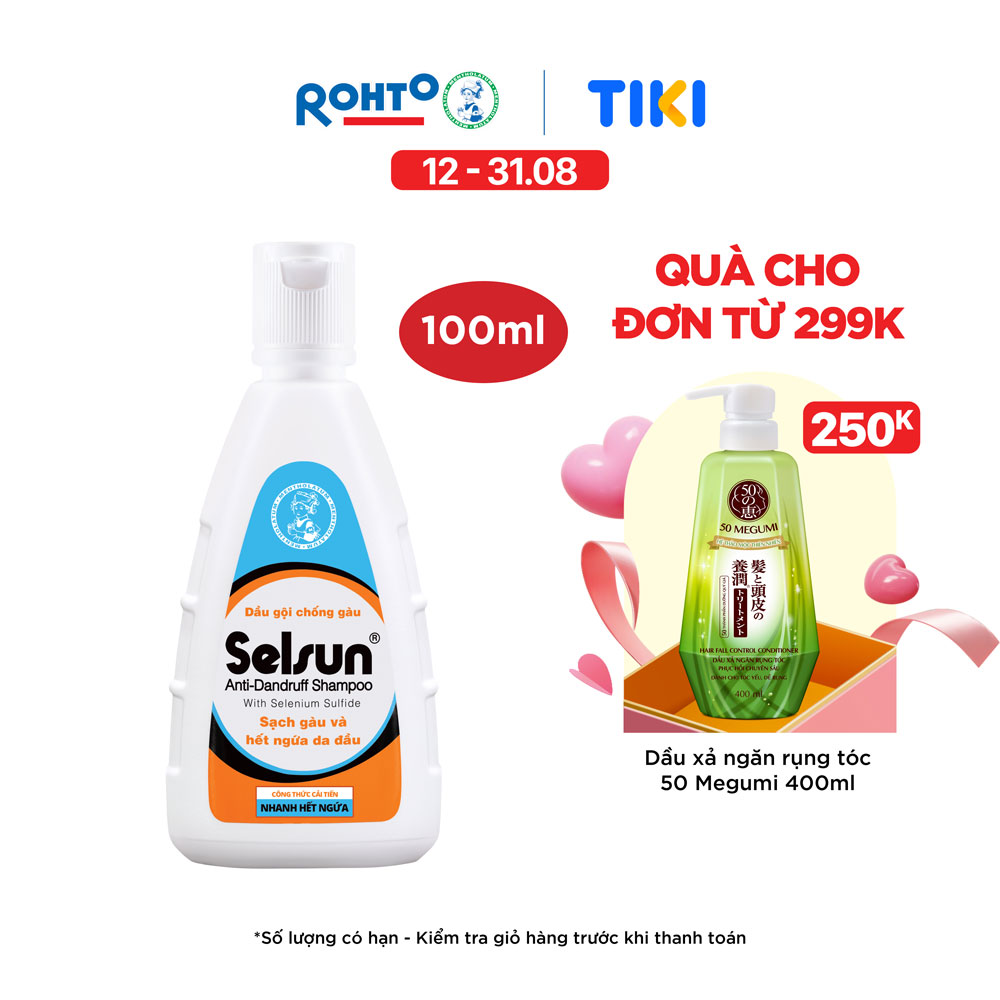 Dầu gội Selsun chống gàu, sạch gàu & hết ngứa da đầu Selsun Anti-Dandruff Shampoo 100ml