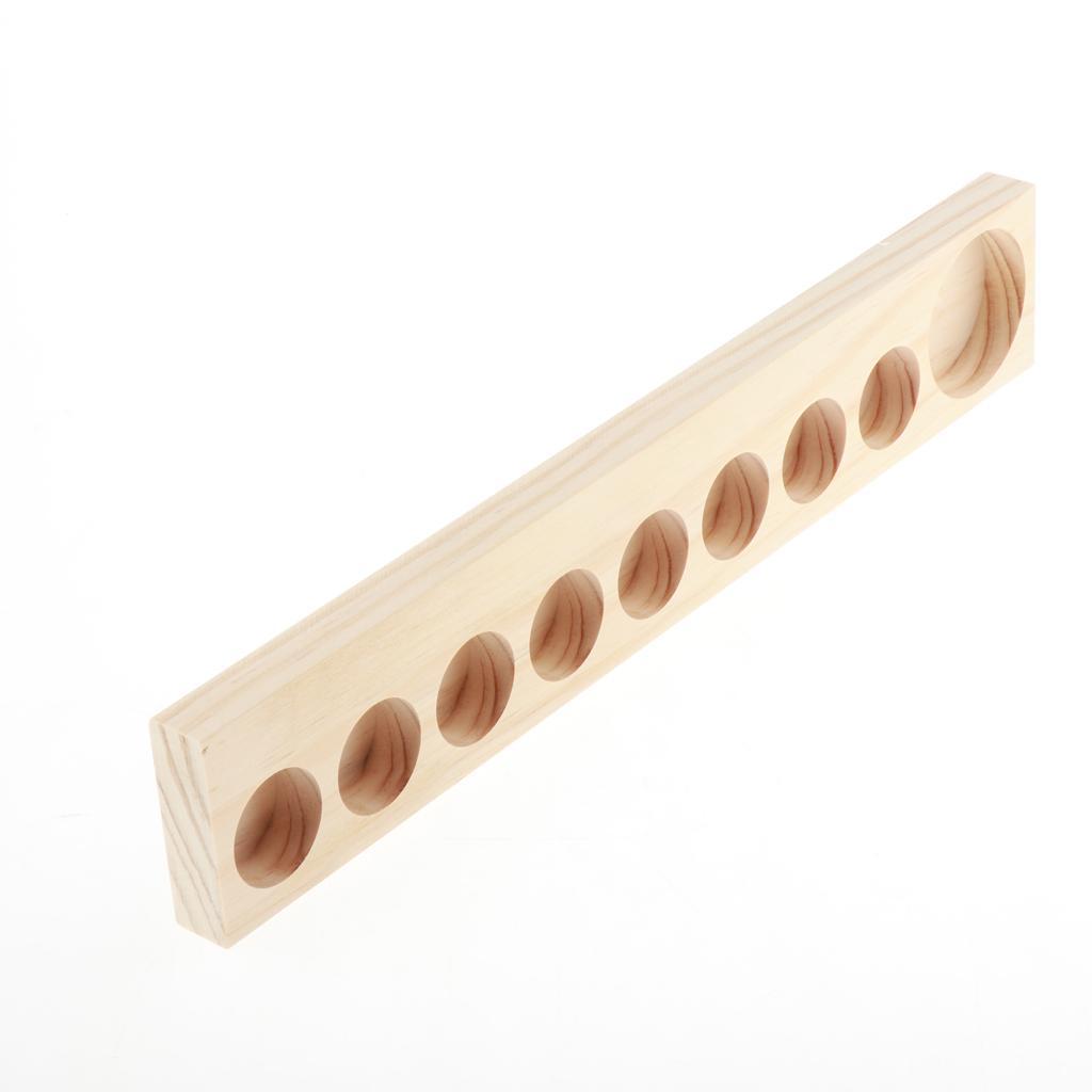 9 Grids Wood Essential Oil Displaying Storage Organizer Rack Holder Tray