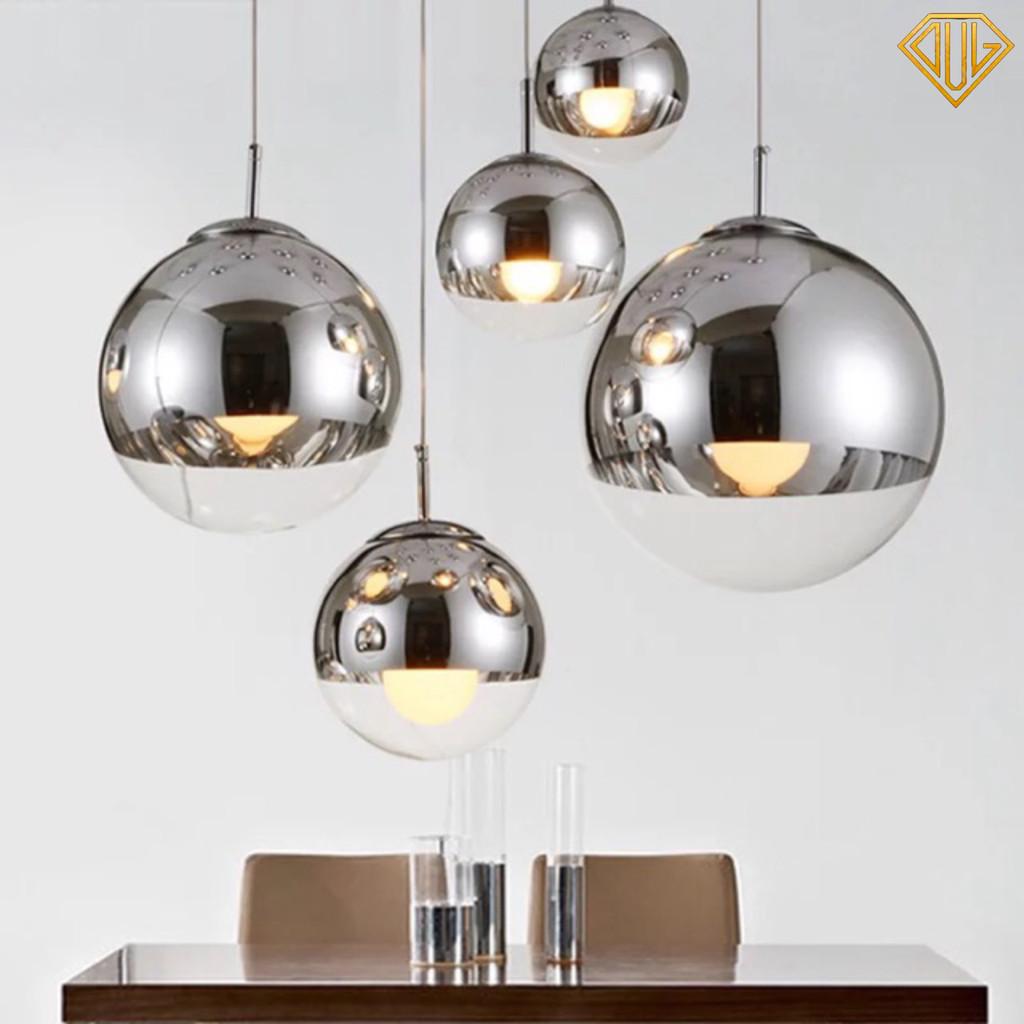 Đèn thả trần chao tròn decor trang trí bàn ăn, đèn quán cafe, đèn nhà hàng (Ảnh thật) DVLL - Bạc
