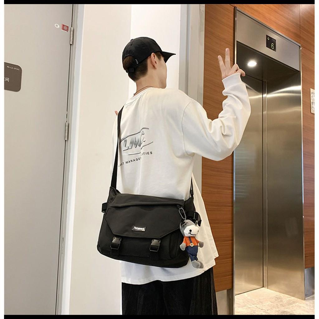 Túi đeo chéo nam nữ phong cách Hàn Quốc cá tính thời trang Hakastore không kèm móc khóa
