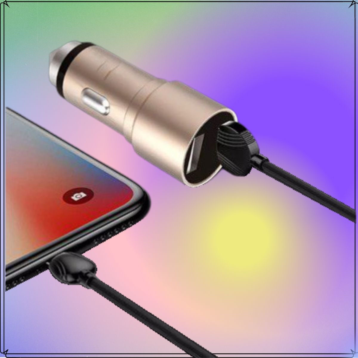 Tẩu Sạc Nhanh Cho Xe Hơi, Trang Bị 2 Cổng USB 2.1A, Cùng Công Nghệ Mới Tăng Tốc Độ Sạc Lên Rất Nhiều - Mã AK