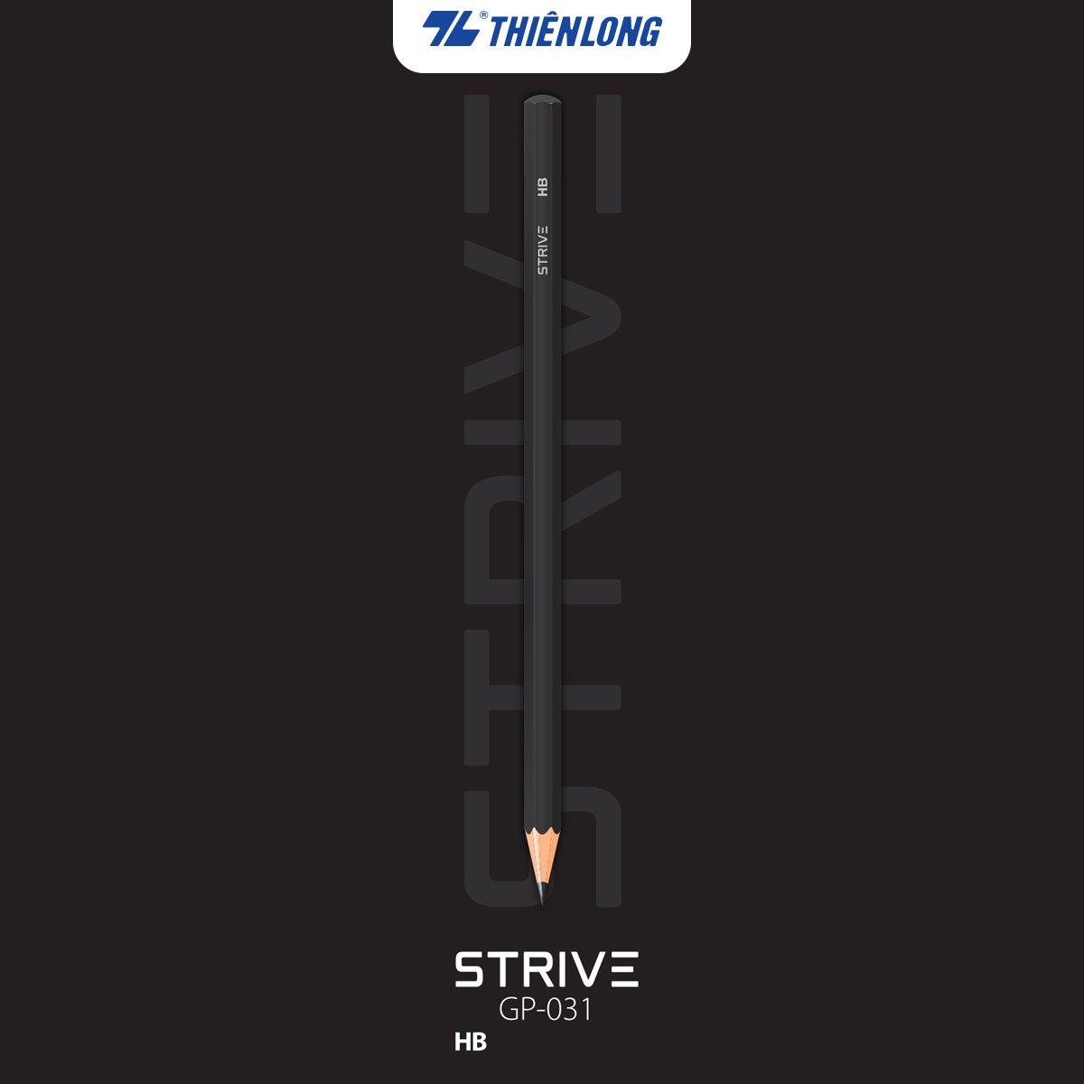 Combo 10 Bút chì gỗ HB - 2B Strive Thiên Long