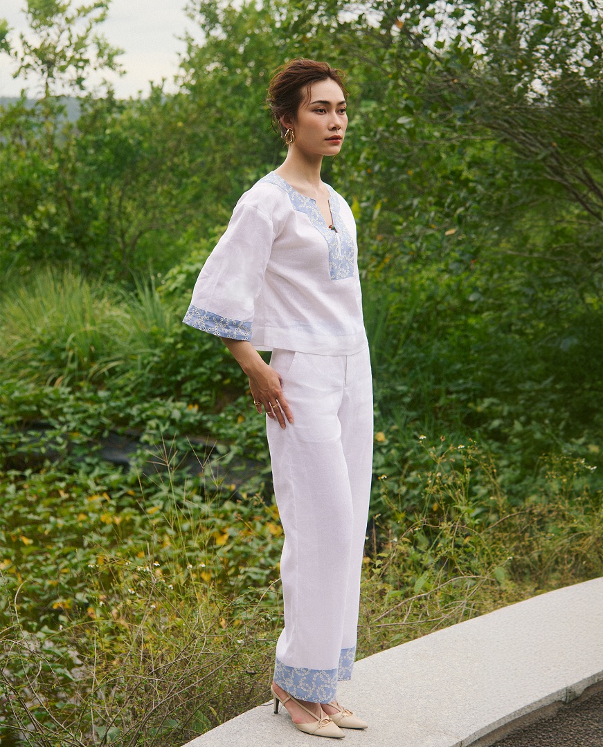 Quần Linen Thêu Thảo PAN233 thời trang thiết kế Hity