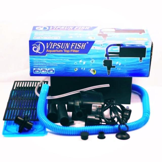 Bộ Máng và Máy Bơm Lọc Nước Hồ Cá VS-288 và Bông Lọc