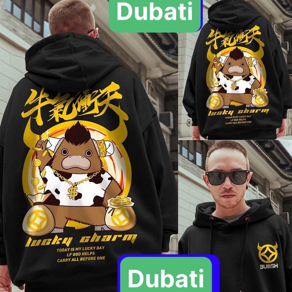 ÁO NỈ - ÁO HOODIE NAM NỮ CHẤT NỈ MỊN HÌNH TRÂU VÀNG FROM RỘNG- DUBATI FASHION