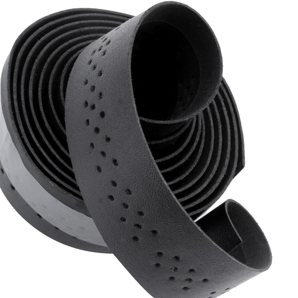 2 Chiếc Xe đạp Tay Cầm Băng PU Da Tay Cầm Dây đeo Thoáng Khí 1.9m
