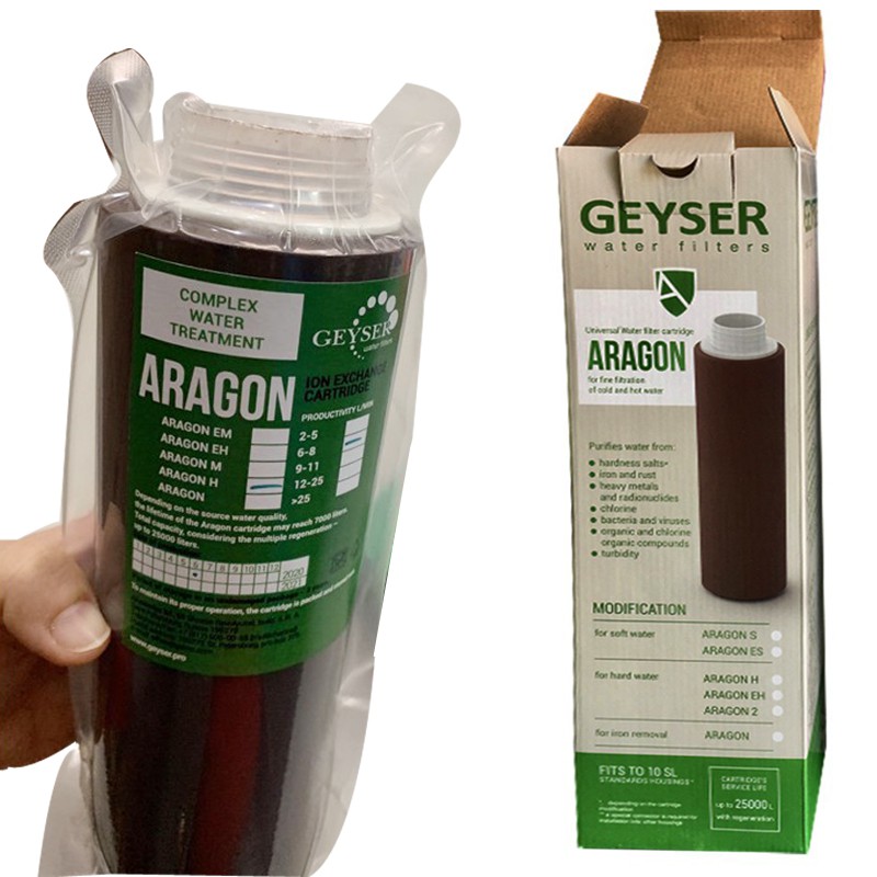 Lõi lọc nước chính số 2 lõi Aragon máy bình lọc nước Nano không sử dụng điện giữ khoáng Nano Geyser của Nga