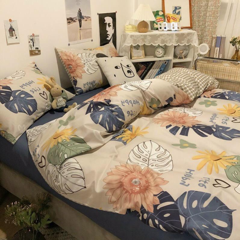 Bộ chăn ga gối , coton poly họa tiết kute đủ size miễn phí bo chun