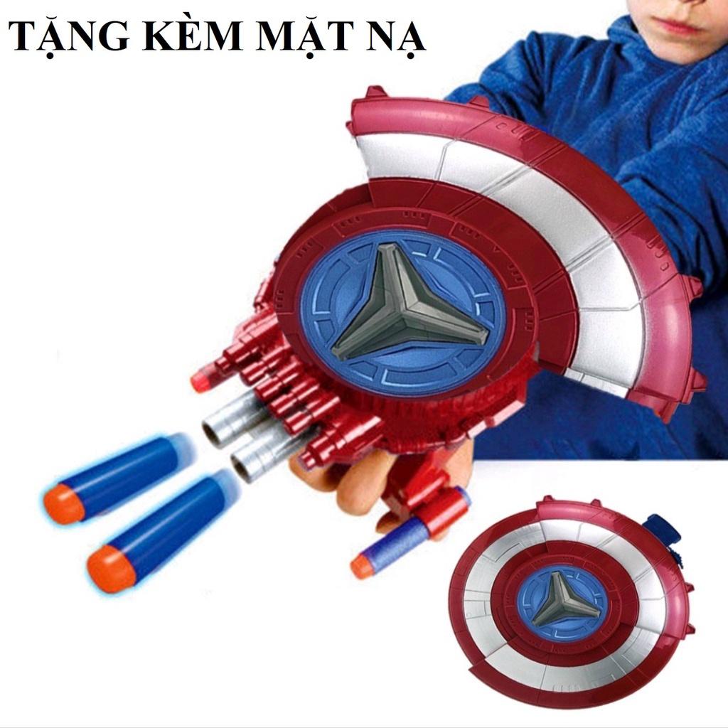 (Tặng kèm mặt nạ) Khiên Captain America, khiên Đội trưởng Mỹ, đồ chơi nhập vai cực kỳ hấp dẫn cho bé