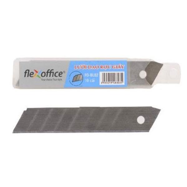 Hộp Lưỡi Dao Rọc Giấy Flexoffice FO-BL02 18 mm (10 Cái)