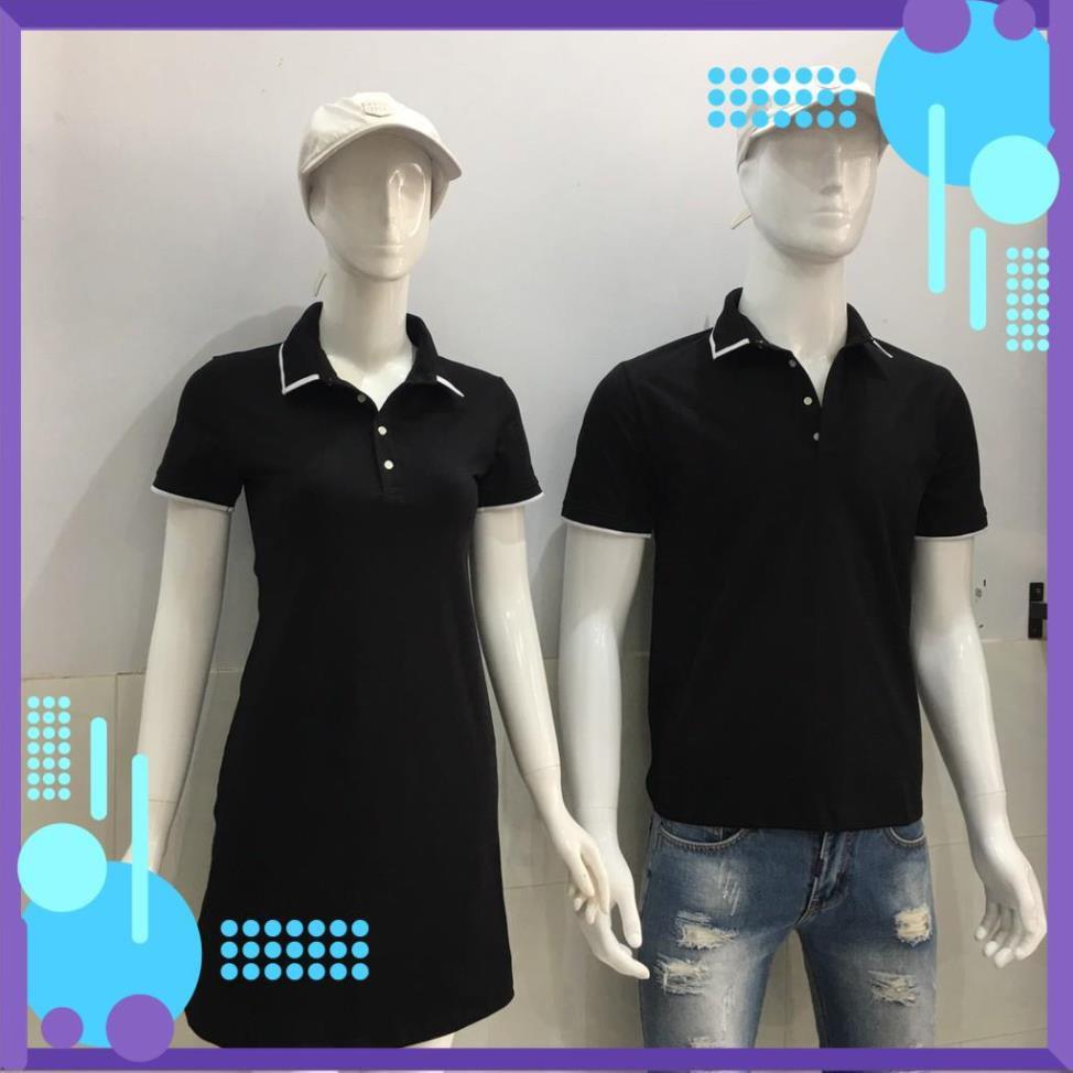 Đầm nữ cổ bẻ Váy polo dáng suông chất thun cotton 100% hàng cao cấp