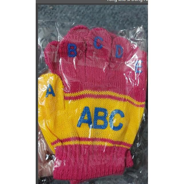 găng tay len cho bé từ 1- 4 tuổi mã chữ cái