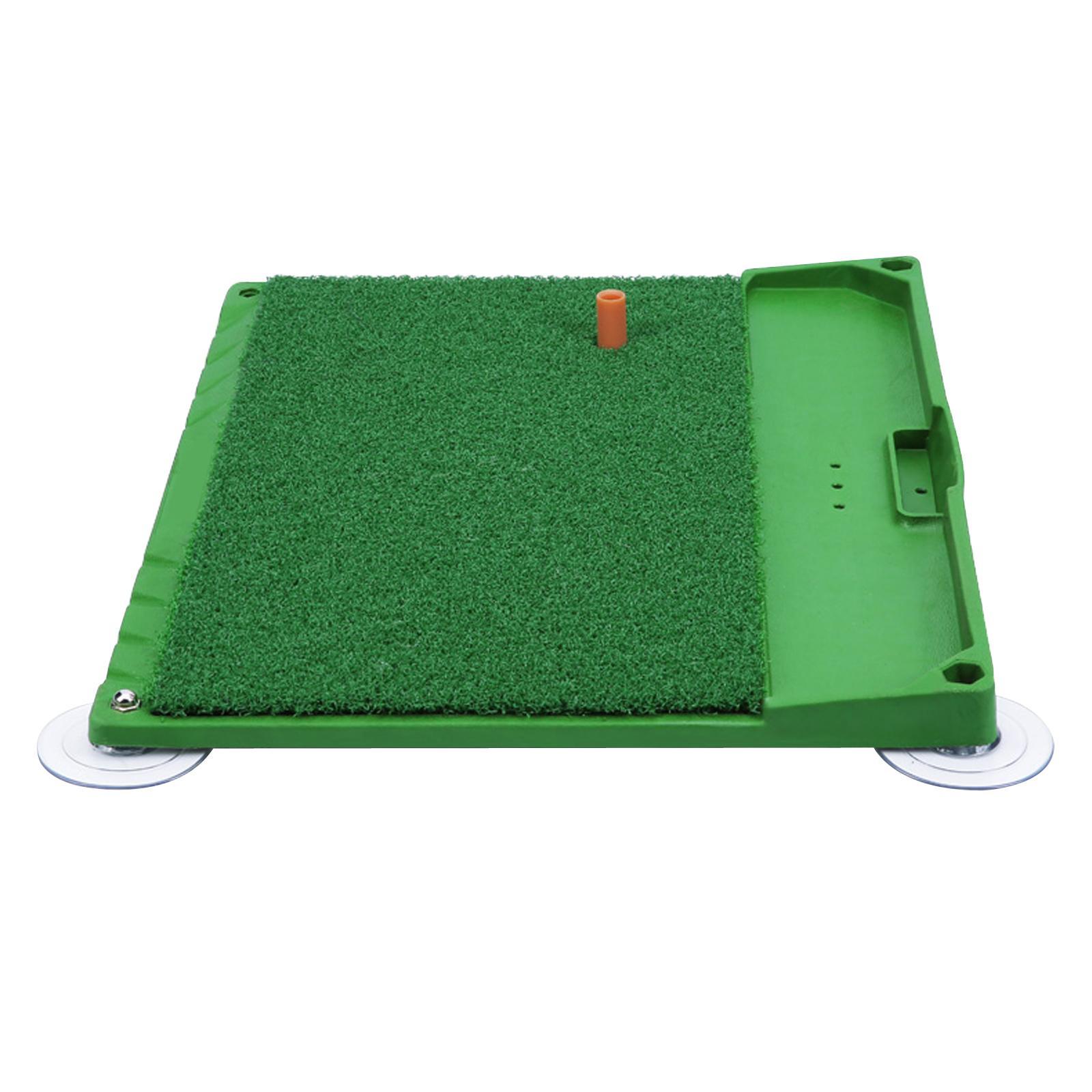 Golf Hitting Mat with Golf Ball Tray 17" x 20" Training Mat Indoor Mat