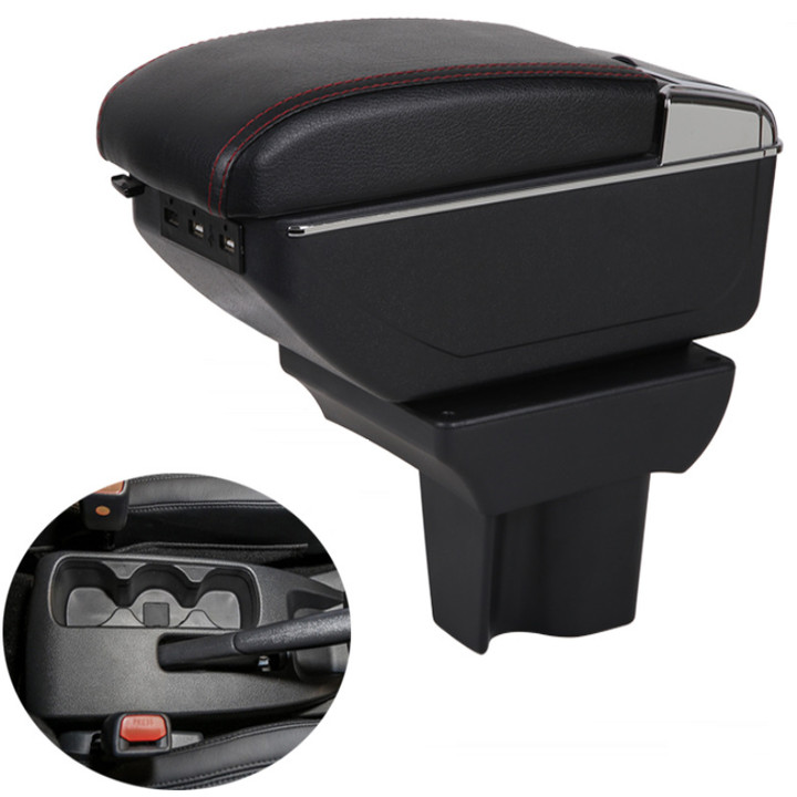 Hộp tỳ tay ô tô, xe hơi cao cấp dành cho xe Toyota Rush và Avanza tích hợp 7 cổng USB