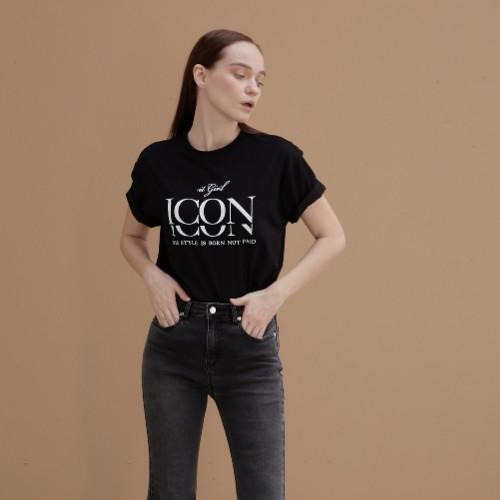 COCO SIN - Áo Thun Đen Icon