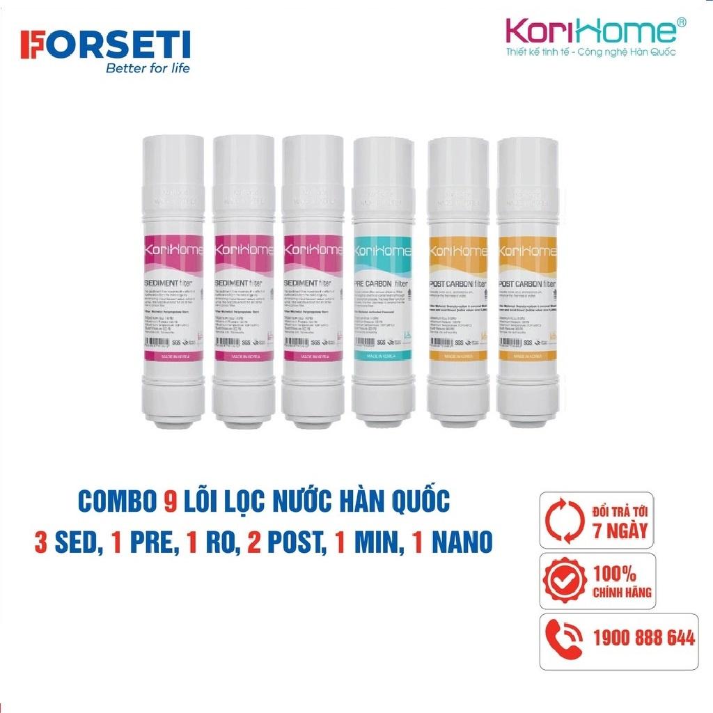 Combo 6 lõi lọc nước hàng chính hãng máy Korihome K91 ( 3 sed+1pre+2post)