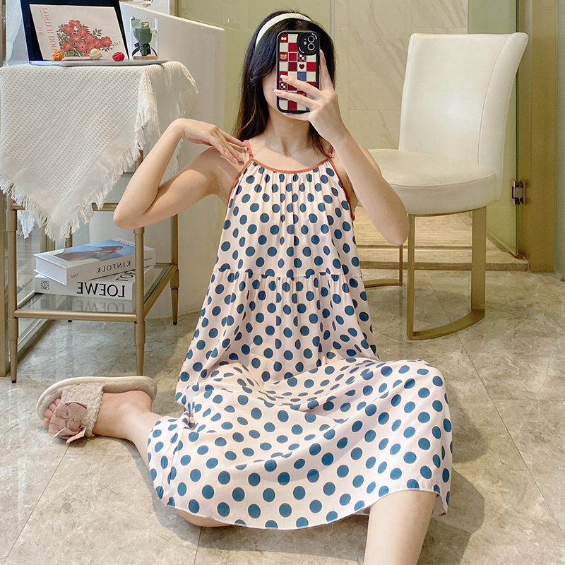 Váy ngủ lụa dáng dài phối ren cao cấp N337  Vingo Việt Nam