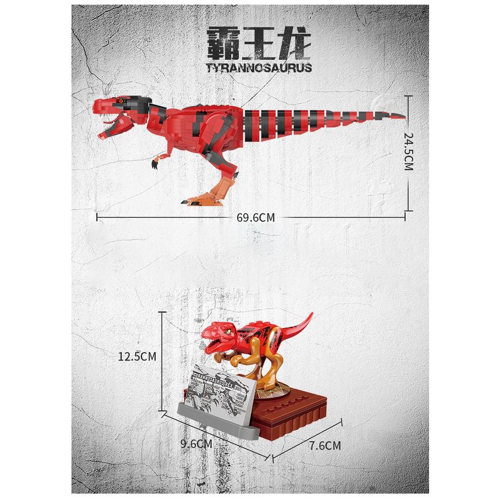 Đồ chơi lắp ráp Khủng long Bạo chúa FC6201 - Big Dinosaur Tyrannosaurus - Xếp hình thông minh mô hình 1756 mảnh ghép