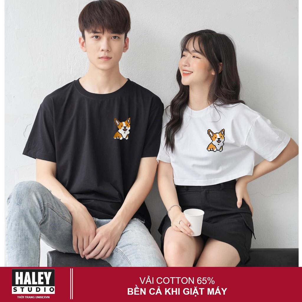 Áo thun nữ hình cún Corgy dễ thương chất 65% cotton mã TN82  Shopanamy