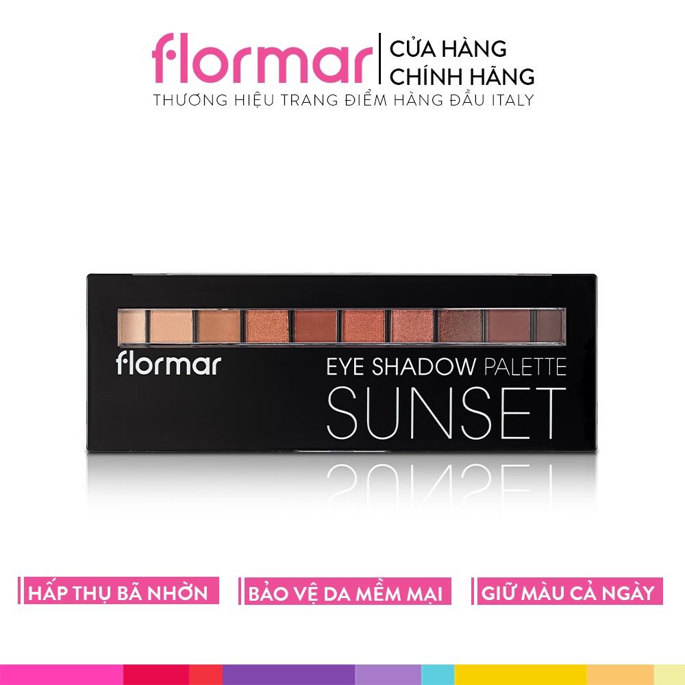 Bảng phấn mắt Flormar Eye Shadow Palette Sunset 10 ô tạo điểm nhấn ấn tượng, sắc màu cho đôi mắt