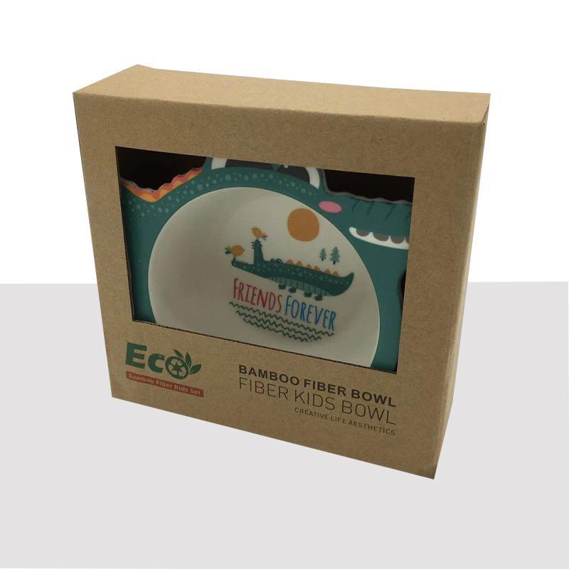 Sức Khỏe Trẻ Em Sợi Tre Tự Nhiên Bát Hoạt Hình Dễ Thương Động Vật Món Ăn Cho Bé Bộ Đồ Ăn Trẻ Em Trẻ Sơ Sinh Cho Bé Tấm Hộp Quà Tặng